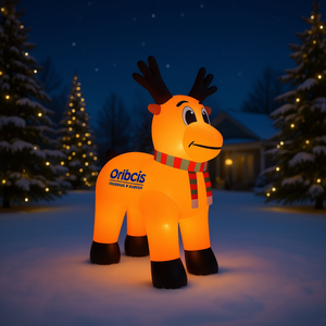 Reno Inflable Navideño de 157.5 Pulgadas, Decoración Navideña para Jardín, Material de PVC, Decoración Iluminada Deslumbrante para Jardín y Césped - Product Image 2