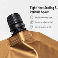 MOQ 100 pièces – Sachet Doypack personnalisé anti-humidité avec bec verseur 1L – Emballage réutilisable pour liquides (boissons, lait, shampoing)