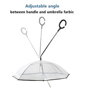 ร่มสุนัขลายการ์ตูนน่ารักพร้อมสายจูงรูปหูยูเอฟโอ แบบพกพา ป้องกันฝน ควบคุมด้วยมือ ทรงตรง ขาย - Product Image 3