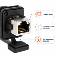 Connecteur de câble LAN RJ45 Cat5e SFTP avec contacts en alliage de cuivre 125V 1.5A Mâle/Femelle pour Ethernet Cat5/Cat6