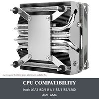 Vente chaude 2025, dissipateur thermique Thermalright AXP-90 X53, 53 mm, 4 caloducs, pression vers le bas, dissipateur thermique CPU, ITX, refroidissement par air