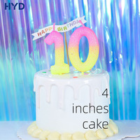 Velas de Cumpleaños Hechas a Mano Súper Brillantes 2026, sin Humo, Impresión Digital con Tema ROMANTICO, Multicolor Degradado Impresionante, para Navidad