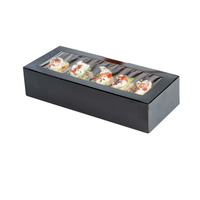 Emballage alimentaire écologique personnalisé, boîte à emporter pour restaurant, boîte à sushi en papier avec fenêtre