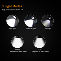BORUiT BC03 Lampe torche étanche à LED haute puissance, lampe torche super lumineuse, lampes tactiques pour le camping, la randonnée, les situations d'urgence