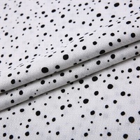 Tissu Hmong en rayonne 100% imprimé à pois noirs, toucher doux, personnalisé, lots de stock tissés pour robes
