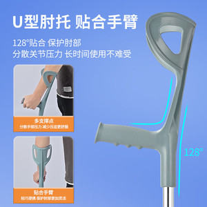 Muletas Kanghujia de Aleación de Aluminio, Ligeras y Ajustables en Altura para Personas Mayores y con Discapacidad - Product Image 3