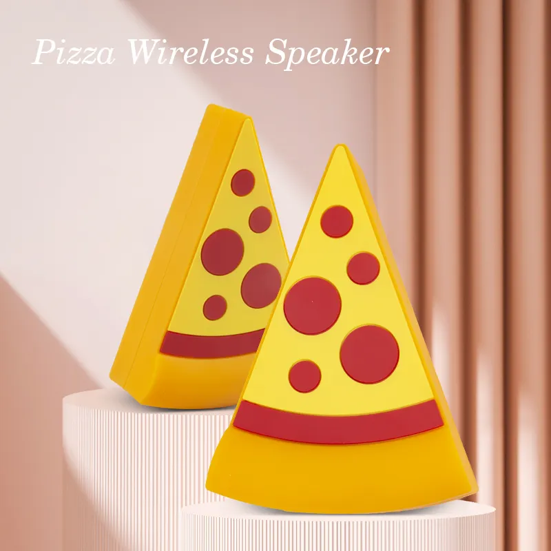 Kreative drahtlose Lautsprecher Pizza Peripherie produkte Werbeartikel tragbare Mini Custom ized Personal ized Speakers Gifs