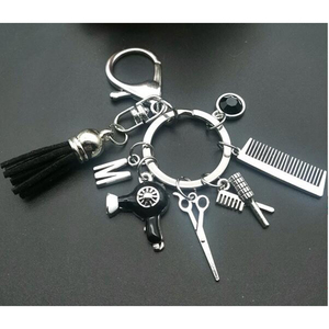 Llavero con borla para secador de pelo, minitijeras de peluquería, peine, regalo para estilista - Product Image 5