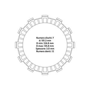 NRTeam Husqvarna SMS 12500-13 Clutch Discs for <b>Motorcycle</b> <b>Transmissions</b> - Product Image 1