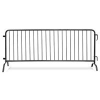 Valla Temporal de Acero de Fácil Montaje, Barricadas Removibles para Control de Multitudes con Pies Planos/Puente, 6 pies de Altura
