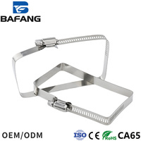 Collier de serrage carré en acier inoxydable pour tuyau, collier de serrage rectangulaire métrique pour gaine de câbles, fixation pour câble photovoltaïque