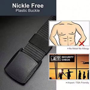 Wholesale Men's Fashionable Weave Comfortable Polyester Fabric <b>Belt</b> Steel Buckle Vintage Fashion Casual Outdoor Tactical Hunting - Product Image 4