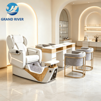 Fauteuil de pédicure électrique de luxe au design moderne pour salon de manucure, spa pour les pieds, fauteuil de pédicure, fauteuils de massage pour pédicure avec brume