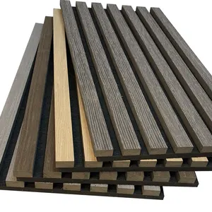 Guangdong Shandong Aanpasbare Woodupp Fabrikant Mdf En Polyester Vezels Studio Geluidsisolatie Hout Slat Akoestische Panel