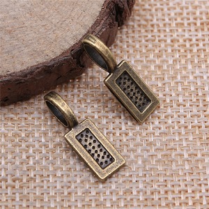 Support de pendentif rectangulaire à coller 21x6.7mm à 1 boucle en alliage de zinc argent antique pour collier <span class=keywords><strong>Scrabble</strong></span> - Product Image 5