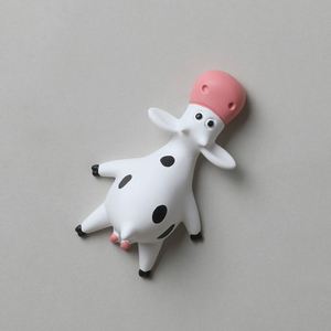 Autocollants de réfrigérateur en résine 3D, motif vaches et bière, personnalisés, décoration de réfrigérateur, aimants en forme de vache - Product Image 5