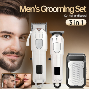 Rasoio Elettrico Professionale per <span class=keywords><strong>Uomo</strong></span>, Tagliacapelli Senza Fili a Batteria, Trimmer per Barba e Capelli, per Uso Domestico - Product Image 2