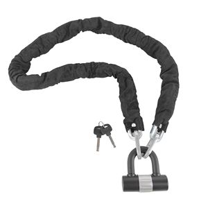 Vente chaude Heavy Duty Vélo Chaîne Serrures avec Housse En Tissu 2 Clés U Lock Pad <span class=keywords><strong>Cadenas</strong></span> <span class=keywords><strong>pour</strong></span> BMX Vélo <span class=keywords><strong>Moto</strong></span> Scooter - Product Image 1