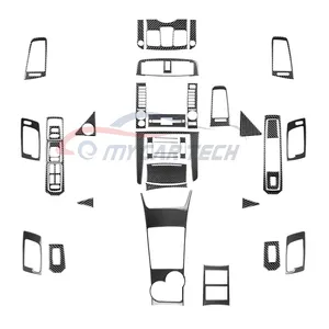 キャデラックCTS2003-2007インテリアトリム用カーボンファイバーセンターコントロールパネルエアベントカバー