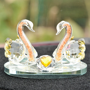 Juego de Adornos de Cisne de Cristal Azul, Regalo de Boda, Decoración para Recámara Nupcial - Product Image 3