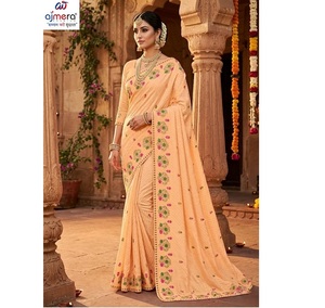 Sari traditionnel en coton Ajmera Suti imprimé, ethnique, pour usage quotidien, confortable, élégant, pour les fêtes, séchage rapide, toutes saisons, coupe classique pour femmes - Product Image 5