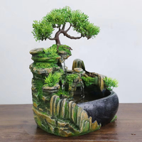 Vente en gros statue cascade de bureau fontaine cascade Feng Shui fontaine intérieure de bureau avec atomiseur