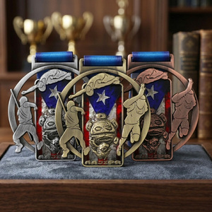 Medalla Personalizada de Fábrica, Metal de Aleación de Zinc, Multideportiva, Fundida a Presión, con Temática de Puerto Rico, Grabado en Relieve 3D, Medallas Huecas con Logotipo Deportivo - Product Image 5