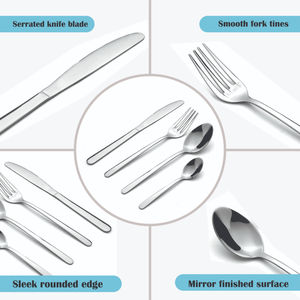 Juego de Cubiertos Prince de 16 Piezas de Acero Inoxidable Sostenible con Acabado Pulido Espejo y Diseño Ergonómico - Product Image 3