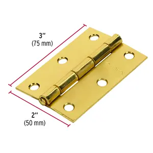 Borsa Master con 36 unità con 2 cerniere rettangolari 3 ', acciaio ottone-placcato - Product Image 2