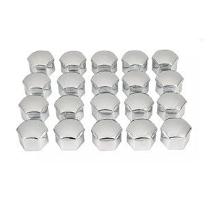 Capuchons de protection électroplaqués universels pour écrous de roue, 17 mm, 20 pièces, pour réparation et remplacement des écrous de roue - Product Image 1