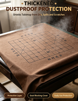 Tapis de jeu double face écologique insonorisant pour Mahjong et échecs chinois, résistant à l'usure, antidérapant, housse de bureau multi-usage
