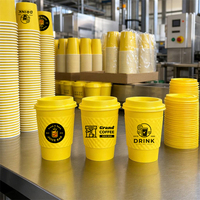 Gobelet en papier à paroi simple jetable pour espresso, boissons froides, avec logo personnalisé imprimé, de qualité alimentaire, avec couvercle