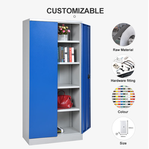 Archivadores Metálicos Modernos con Gran Capacidad, Estantes Ajustables y Puertas con Cerradura para Muebles de Oficina en Hospitales y Escuelas - Product Image 4