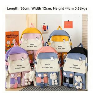 2025 Offre Spéciale vente en gros mode 4 pièces ensemble <span class=keywords><strong>pas</strong></span> <span class=keywords><strong>cher</strong></span> Polyester étanche Pop école sac à dos <span class=keywords><strong>pour</strong></span> adolescentes <span class=keywords><strong>jeunes</strong></span> filles et enfants - Product Image 4