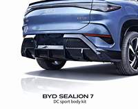 Kit carrosserie neuf 2024 2025 BYD Sealion 7 07 en PP, comprenant lèvre avant, jupes latérales, diffuseur arrière et spoiler, noir brillant, à clipser