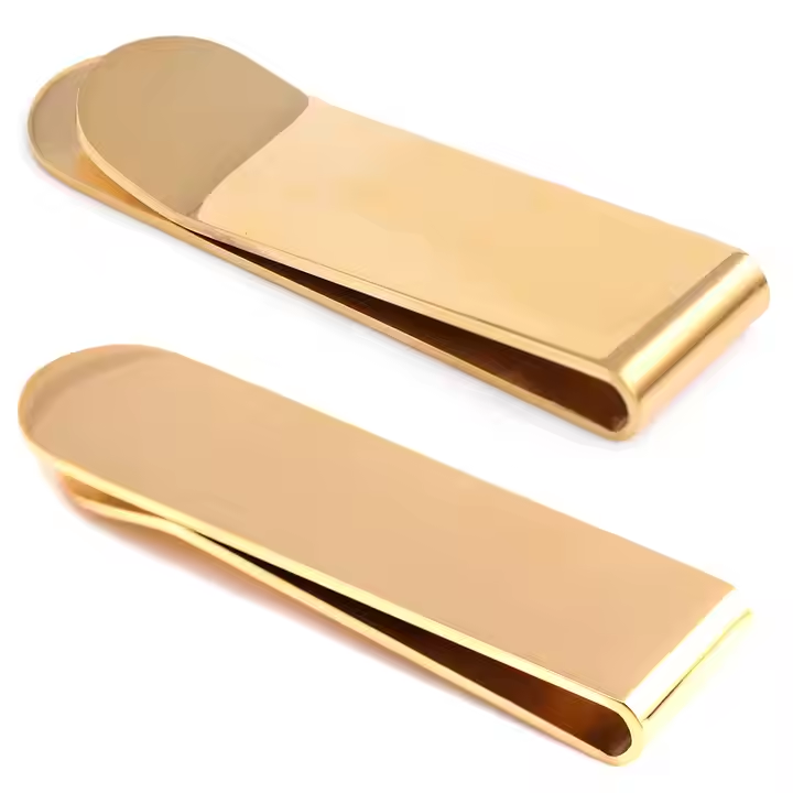 【ベル】CHALLENGER MONEY CLIP GOLD Factory Money Clip - 18K Gold Plated Waterproof & Anti-tarnish