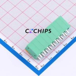 MX142V-5.08-08P-GN01-Cu-A Spring Terminal Block Through hole Component (THT),P=5.08mm Connector 1x8P 5.08mm Green Through Hole - Product Image 2