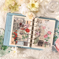 30 Aufkleber pro Packung Blumen-Bach Farbspektrum Serie Journaling-Sticker Retro Wasserfeste Aufkleber für Journaling