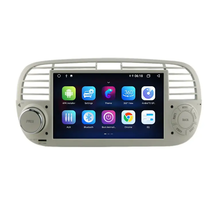 Applicabile a Android 10 navigatore per auto integrato con controllo a grande schermo 2 + 32g per FIAT 500 2007-2013