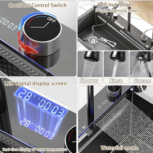 CN 2025 Hot Chine Fournisseur Nid D'abeille Nano Évier Avec <span class=keywords><strong>Vaisselle</strong></span> Cascade Cuisine SUS Multifonctionnel - Product Image 2