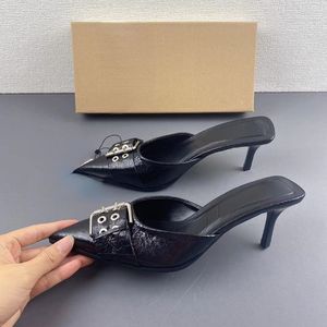 Nouveautés Chaussures Femme – Escarpins Ouverts à Boucle Tendance à Bout Pointu pour Dames - Product Image 4