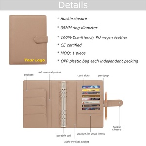 Yihe 6-Ring A5 Agenda Binder Planner copertina per Notebook in rilievo pelle Litchi 35MM argento mensile/giornaliero/settimanale regalo per ufficio per - Product Image 5