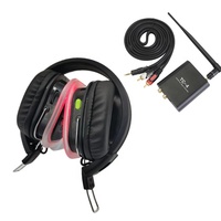 Ensemble de casques sans fil silencieux F39 avec transmetteurs à portée de 500 m