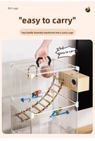 Grande cage à oiseaux pour perroquets et thrushcross, design de luxe en peau de tigre, usage domestique