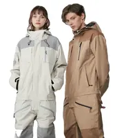Traje de esquí de nieve para hombre y mujer, traje personalizado OEM blanco
