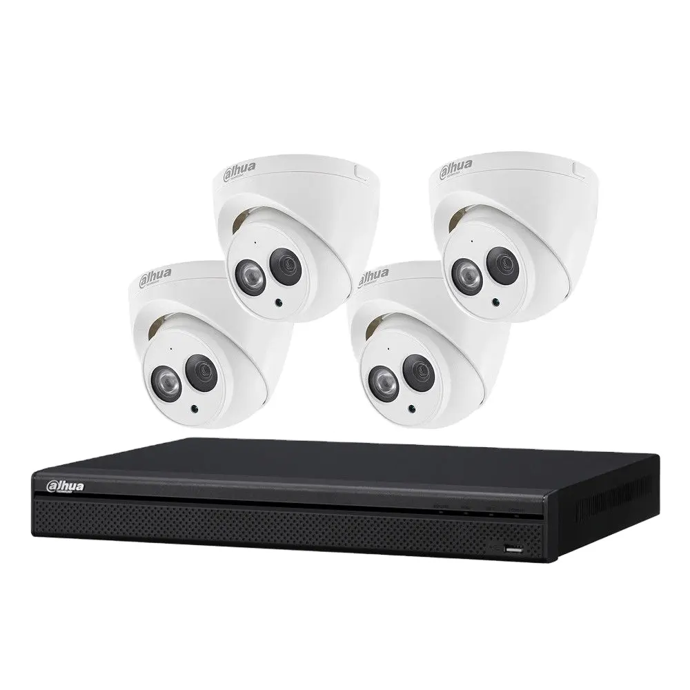 DH HD 4MP 2108HS-8P-S2+4*HDW4433C-A 8CH 8POE Plug & Play Built-in Mic 3TB HDD Security CCTV System