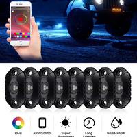 Kit d'éclairage de châssis sans fil LED RGB 12V 72W pour ATV UTV tout-terrain 4x4 Aurora ALO-Y1D-2-RGB-D8