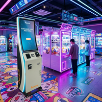 FUNOVA Kiosque en libre-service 32 pouces pour la vente de cartes d'arcade, la vente de billets, le paiement sans espèces, la recharge de cartes de membre et la gestion des paiements par carte bancaire (FEC)