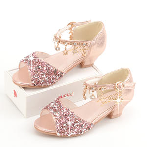 Nuovi sandali estivi da <span class=keywords><strong>bambina</strong></span> alla moda con paillettes scarpe da prestazione per bambini <span class=keywords><strong>tacchi</strong></span> alti da <span class=keywords><strong>bambina</strong></span> 26-38 - Product Image 4