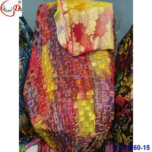 Lụa Thật Với Vải Nhung Sang Trọng Cắt Ren Màu Vàng Kim - Product Image 2